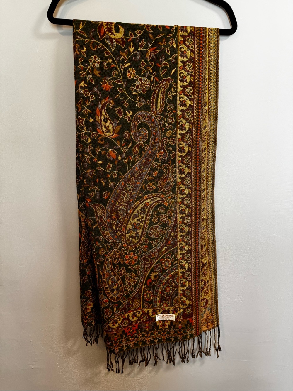 Pashmina wrap, scarf reversible